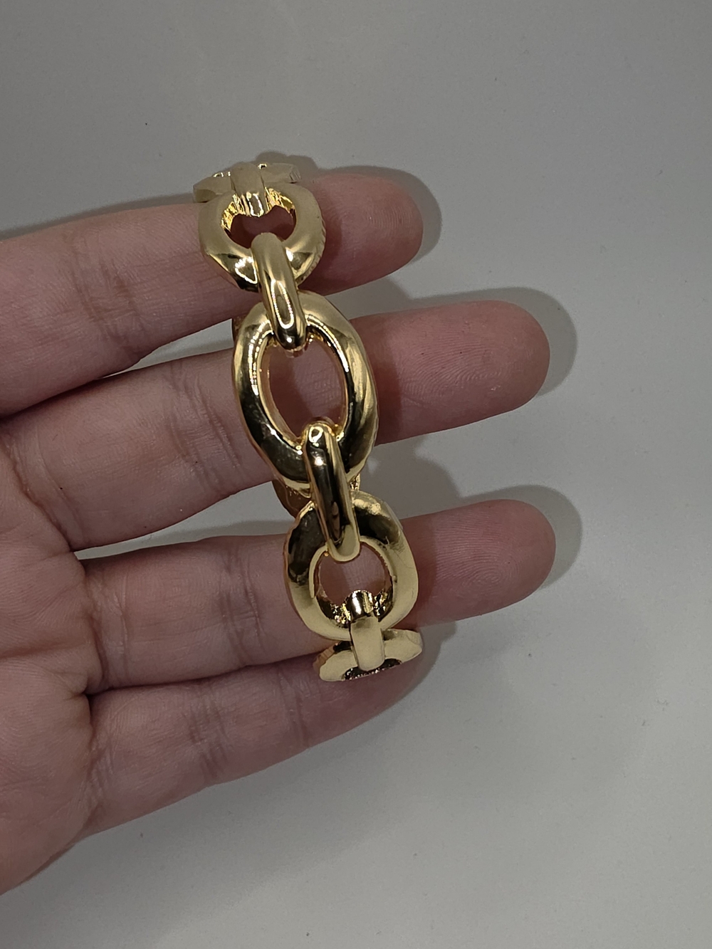 Gold Filled Link Hinged Bracelet